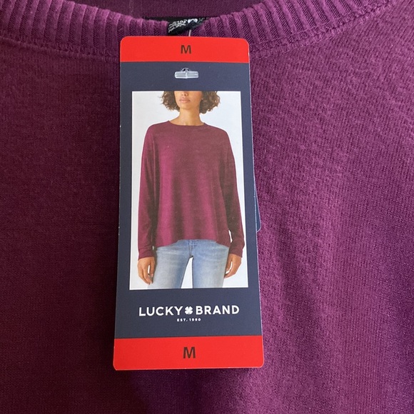 Women’s Lucky Brand Sweater Purple Medium NWT - Picture 2 of 6
